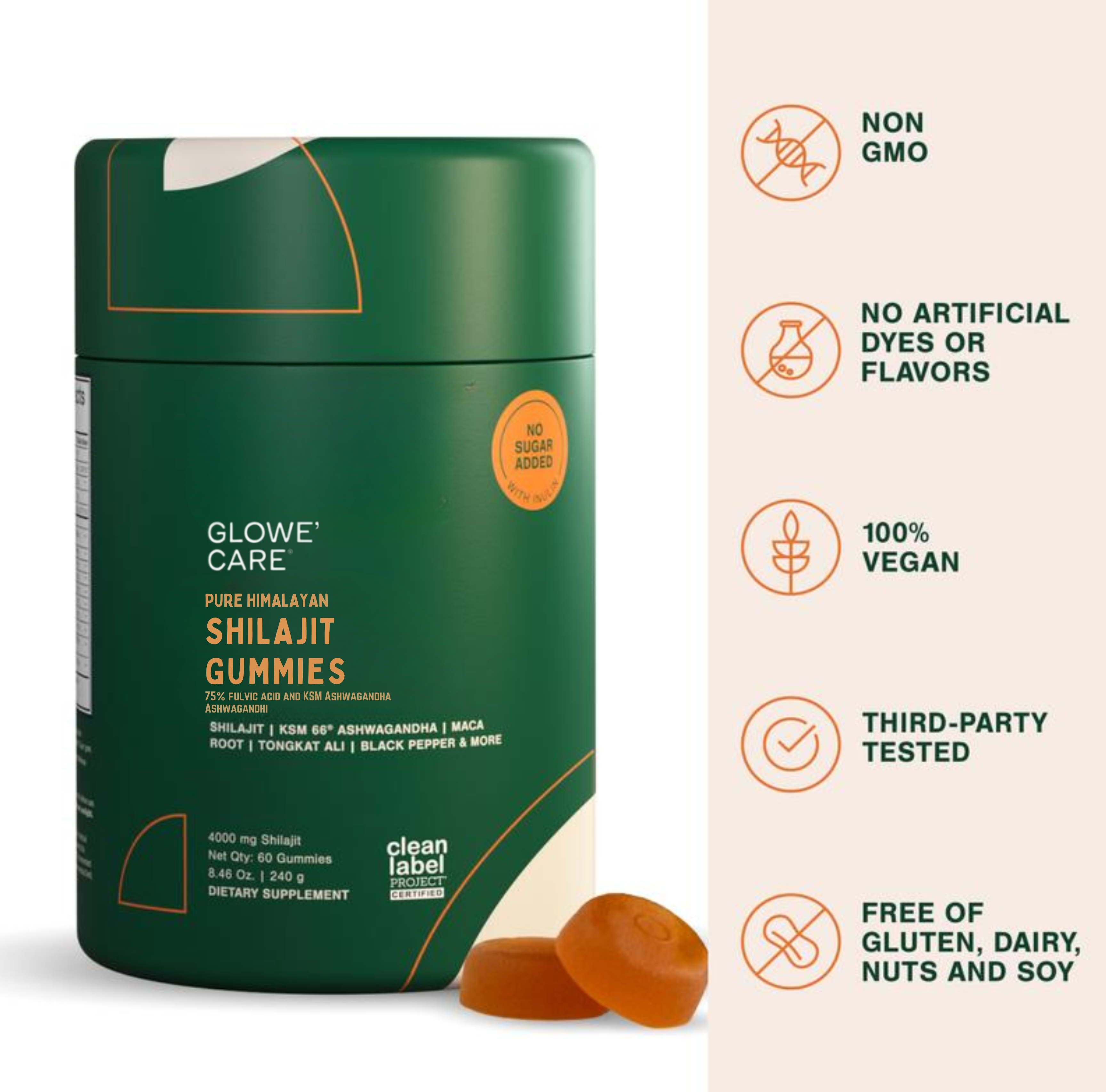 Glowe' Care Alpha shilajit gummies